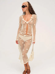 Betty Bouquet Knit Midi Skirt