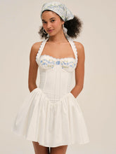 Tea Time Poplin Bustier Mini Dress