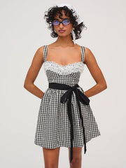 Georgia Gingham Sleeveless Mini Dress