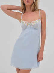 Gingham Rose Slip Dress