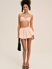 Petal Gingham Skort