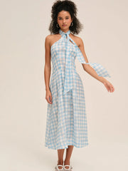 Claudette Gingham Midi Dress