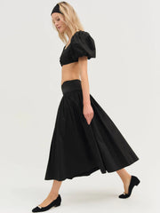 Helena Poplin Midi Skirt