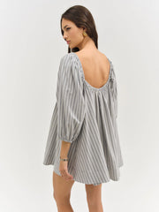 Linen Stripe Mini Dress