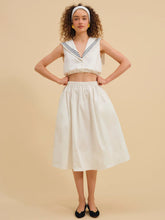 Marella Poplin Midi Skirt