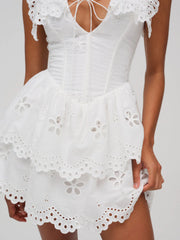 Daisy Eyelet Mini Dress