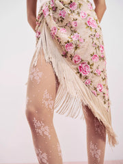 Esme Rose Embroidered Asymmetrical Skirt