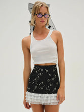 Snowy Jacquard Mini Skirt