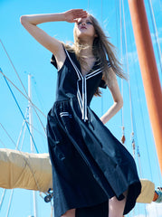 Helena Poplin Collared Midi Dress