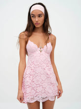 Creamsicle Lace Slip Dress