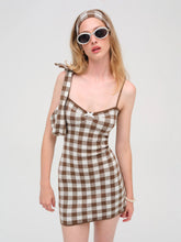 Gingham Knit Mini Dress