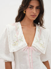 Mi Amore Embroidered Mini Dress