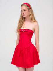 Lipstick Denim Mini Dress