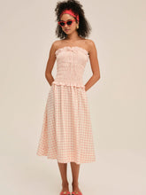 Petal Gingham Midi Dress