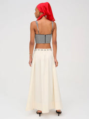 Georgia Poplin Midi Skirt