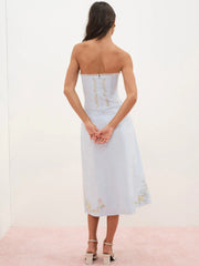 Baby Bows Patchwork Midi Dress