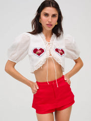 Lipstick Denim Mini Skort