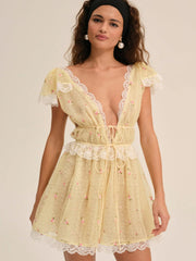 Poppy Lace Mini Dress