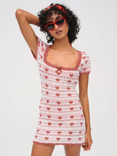 Candy Heart Knit Mini Dress