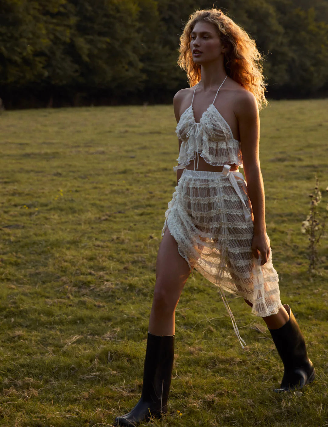 Romy Midi Slip Skirt