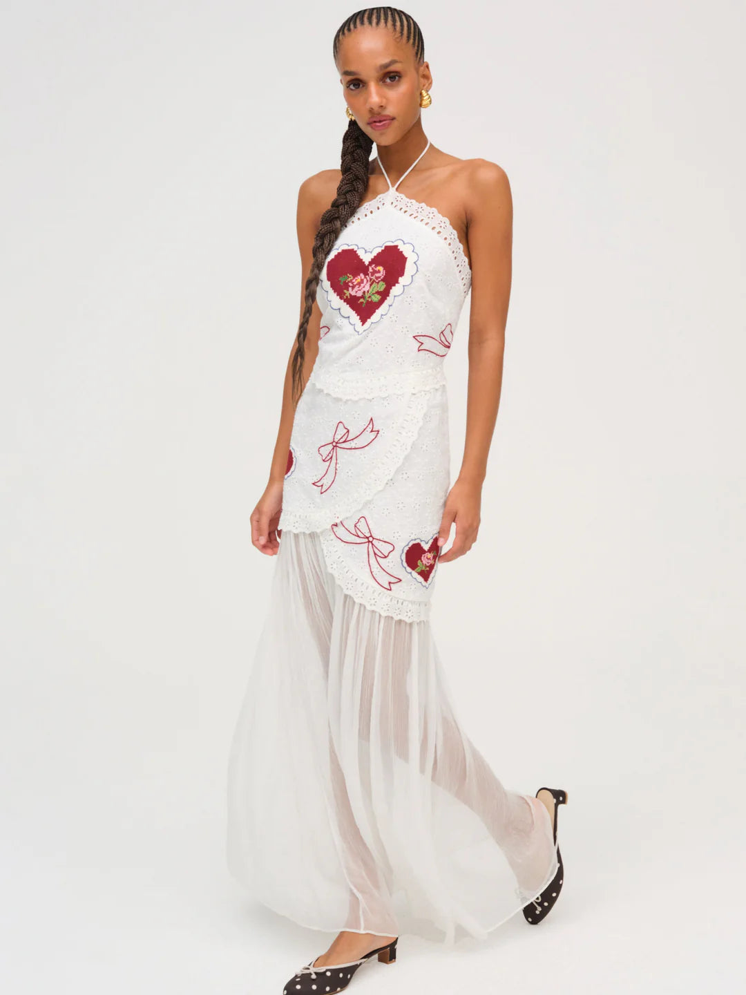 Mi Amore Embroidered Maxi Dress