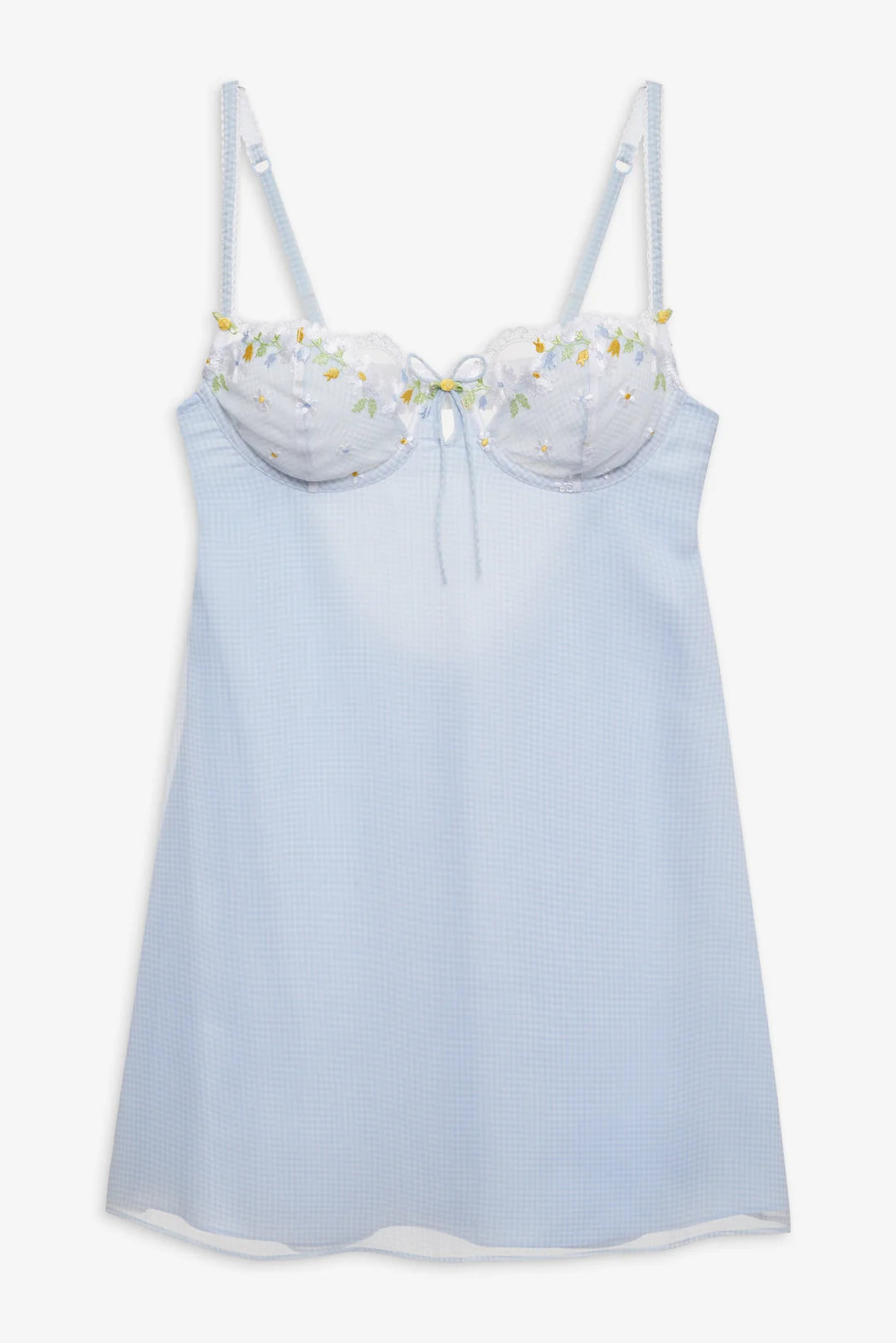 Gingham Rose Slip Dress