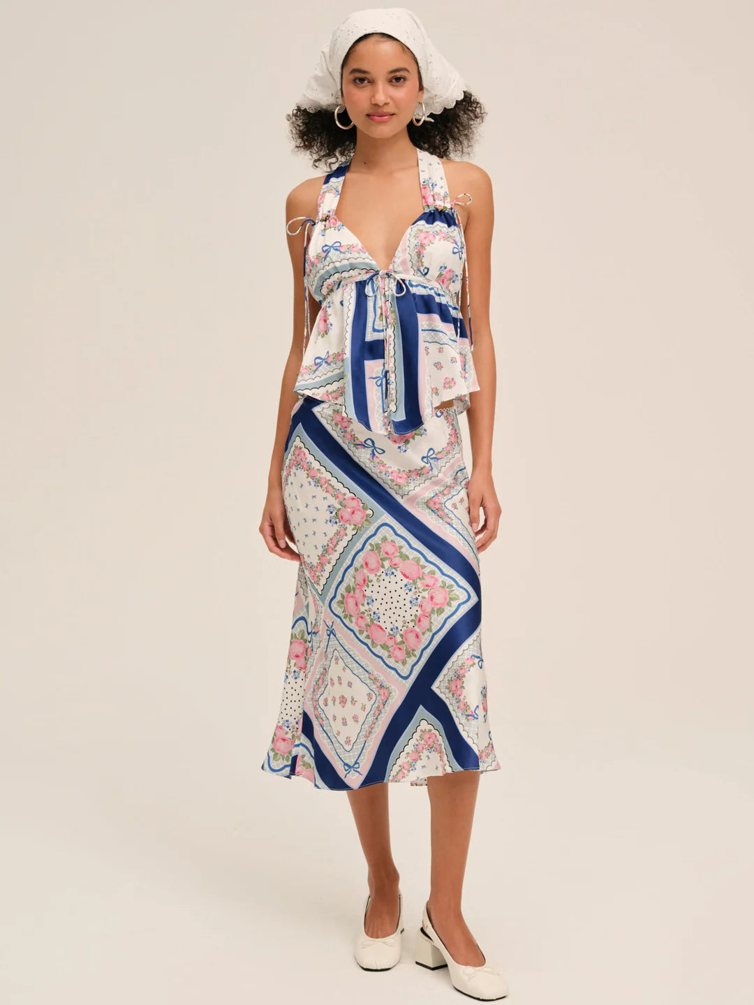 Summer Scarf Midi Skirt