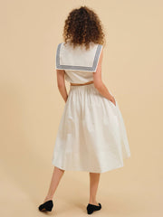 Marella Poplin Midi Skirt