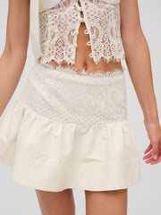 Doily Lace Mini Skirt