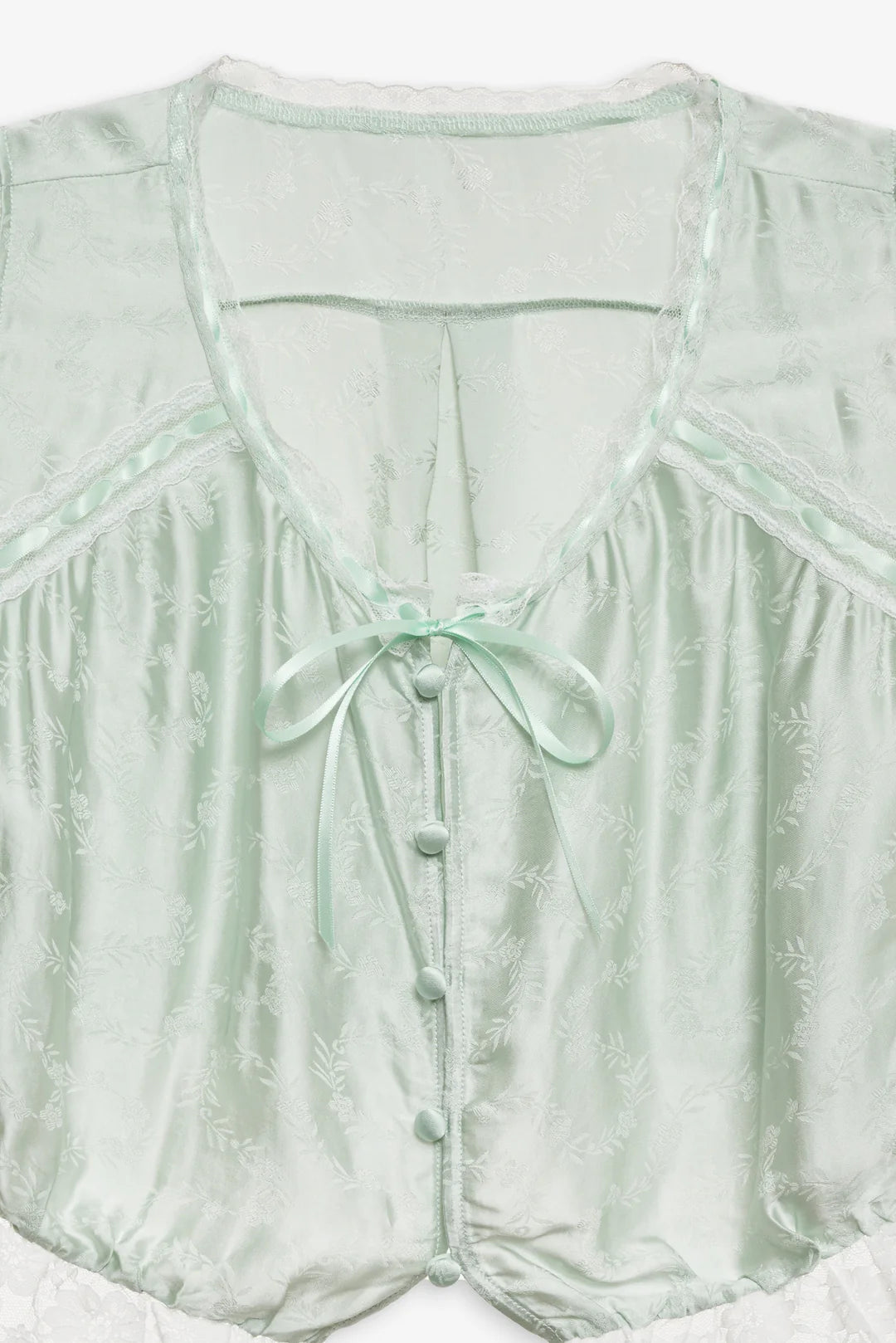 Mint Twist Jacquard Top