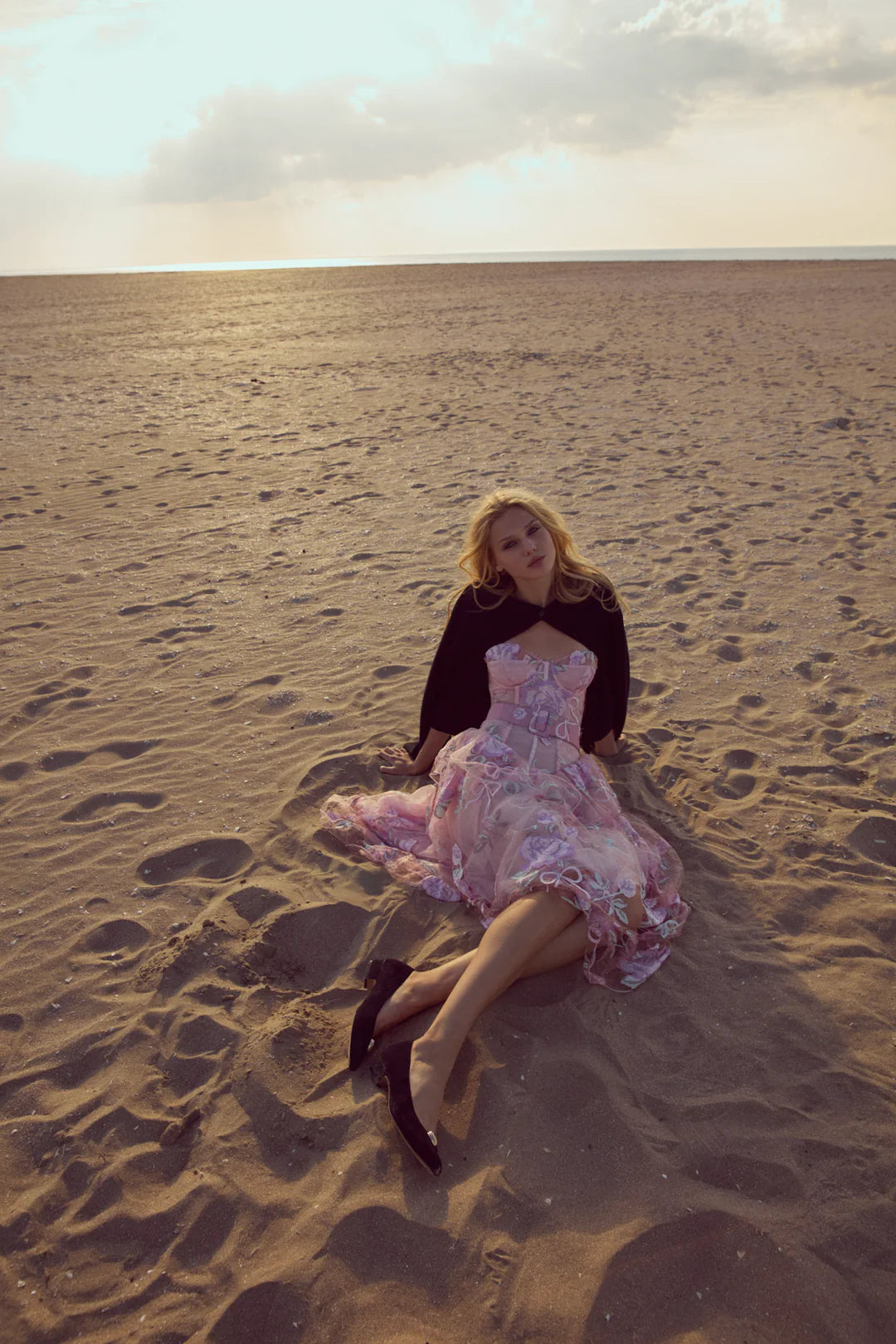 Emmeline Embroidery Midi Dress