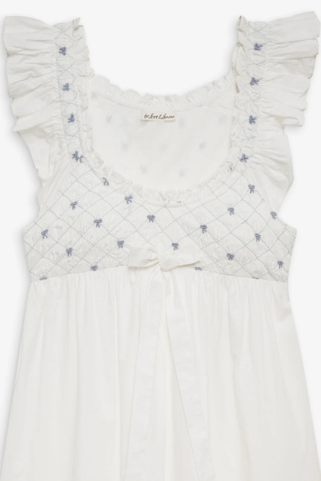 Birdie Bow Smocked Midi Slip Dress