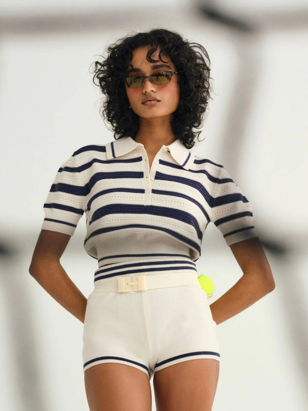 Simona Pointelle Striped Short