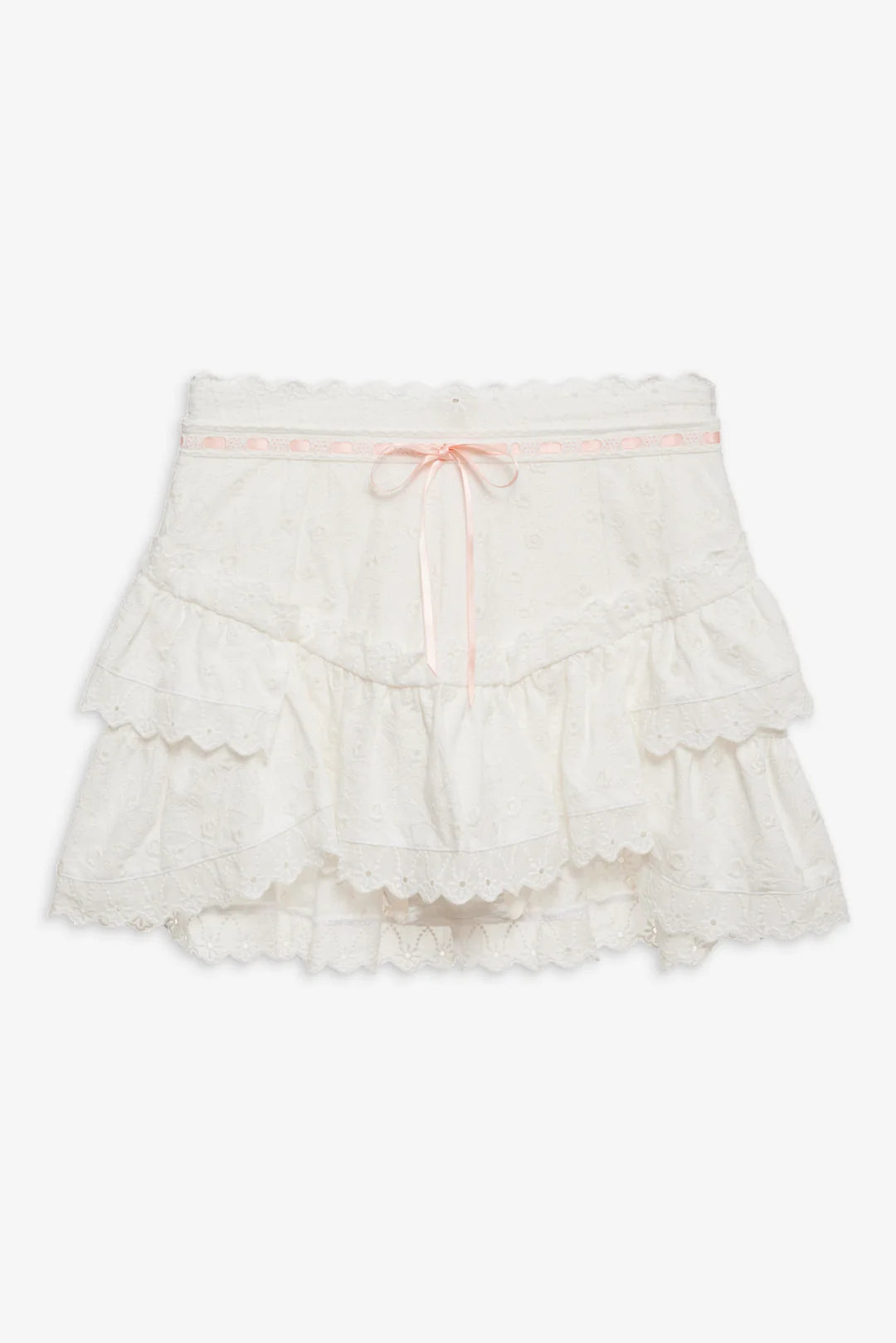 Summer Swirl Eyelet Mini Skirt