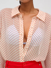 Love Dot Button-Up Top