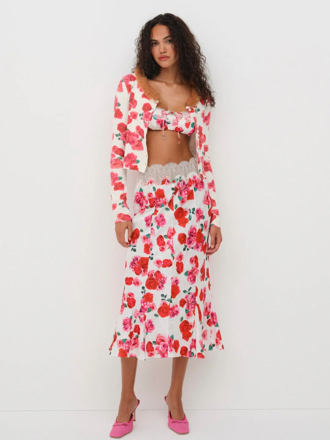 Carol Midi Slip Skirt