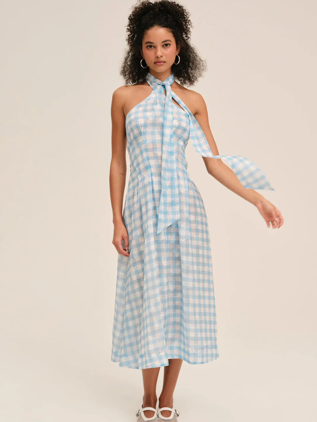 Claudette Gingham Midi Dress