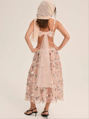 Blushing Rose Midi Skirt