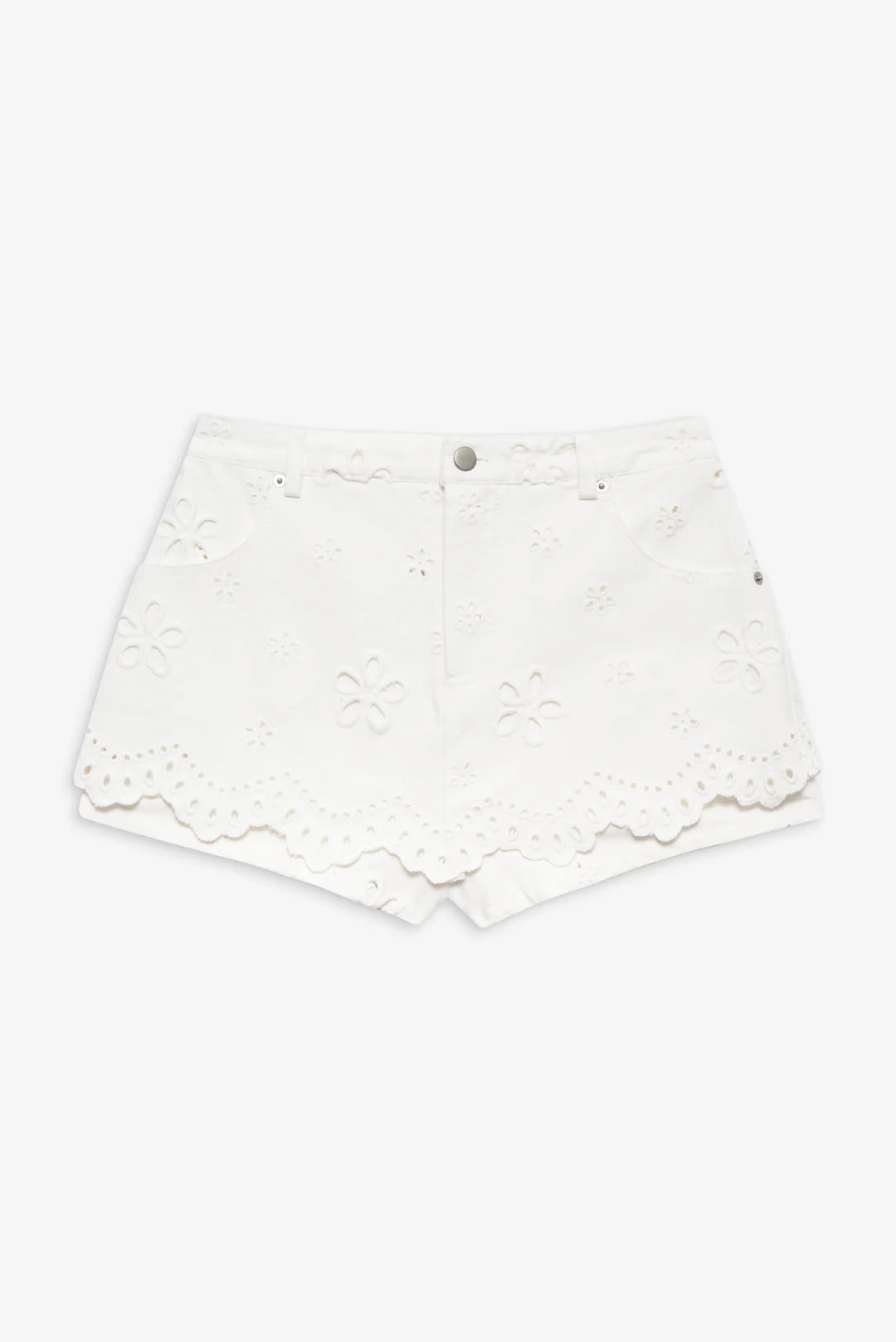 Daisy Eyelet Denim Skort