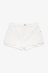 Daisy Eyelet Denim Skort