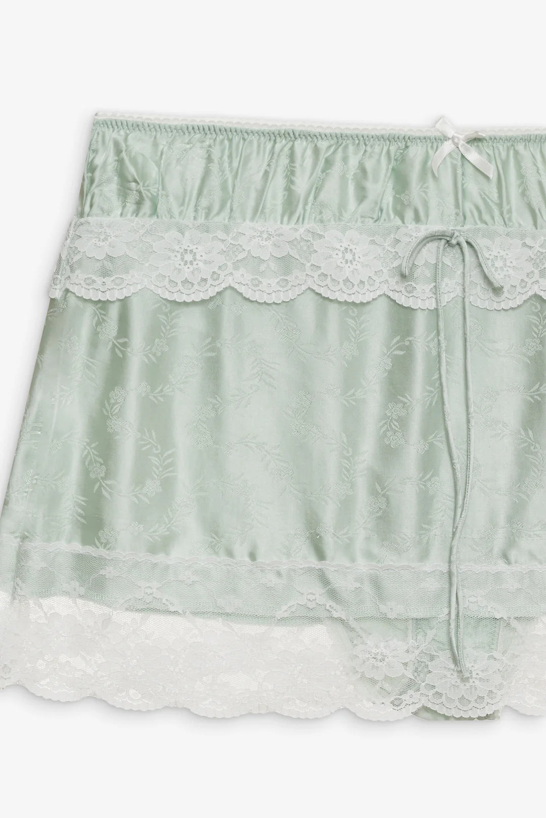 Mint Twist Jacquard Mini Skirt