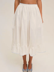 Tea Time Poplin Midi Skirt