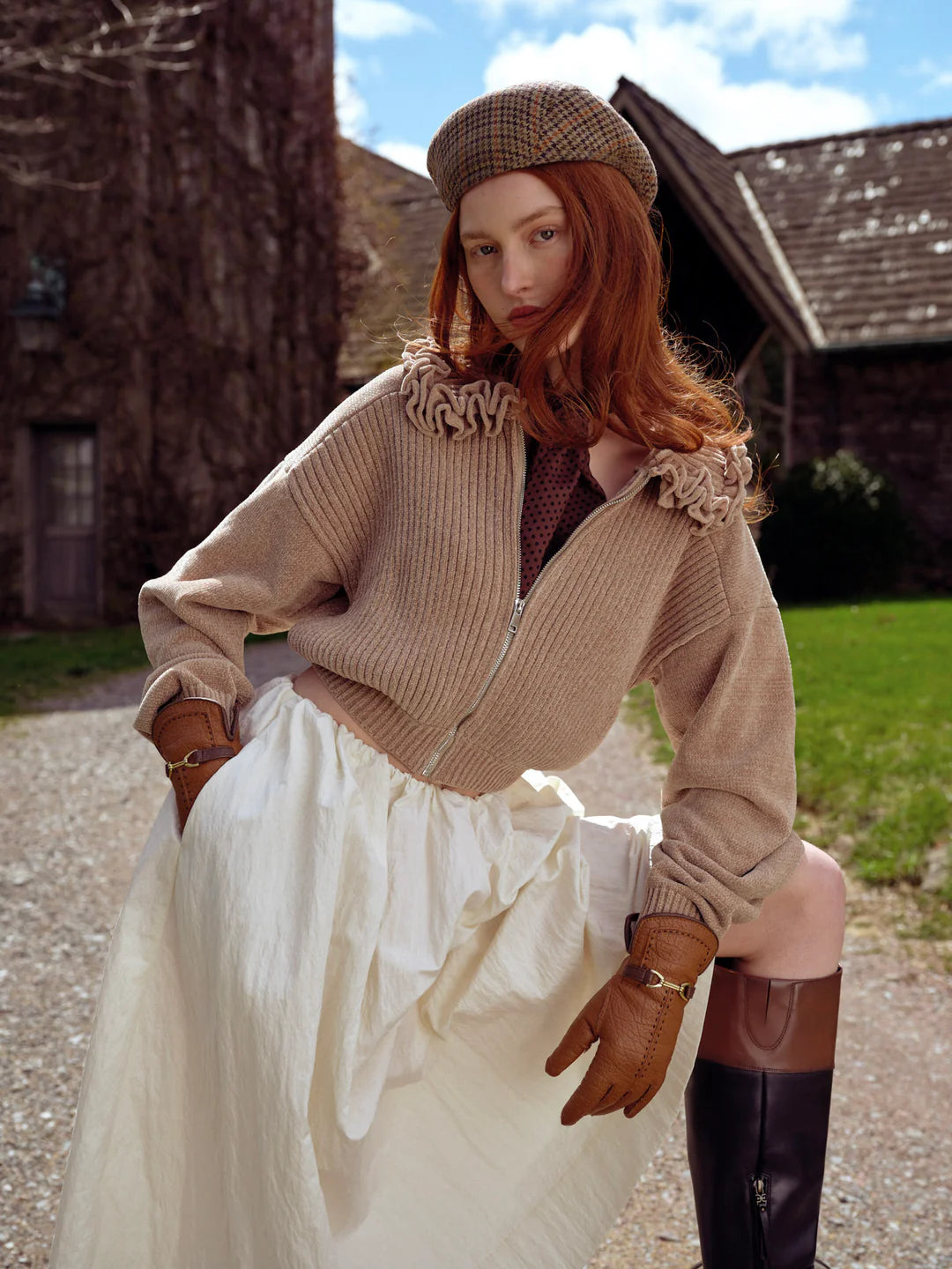 Billie Poplin Midi Skirt