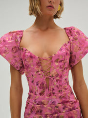 Blurred Roses Mini Dress