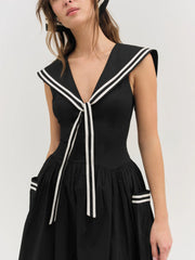 Helena Poplin Collared Midi Dress