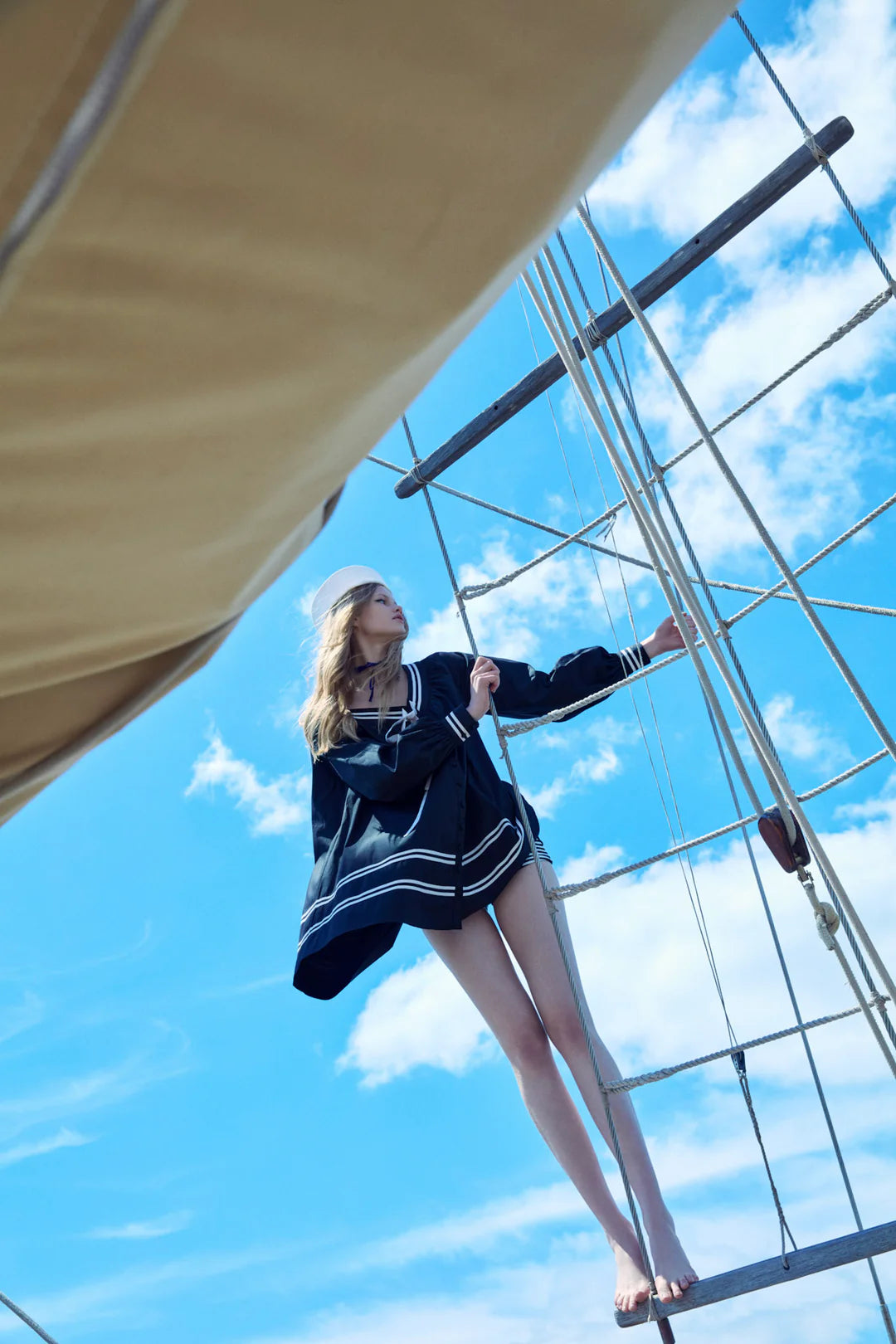 Helena Poplin Long Sleeve Mini Dress