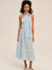 Claudette Gingham Midi Dress