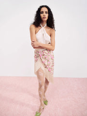 Esme Rose Embroidered Asymmetrical Skirt