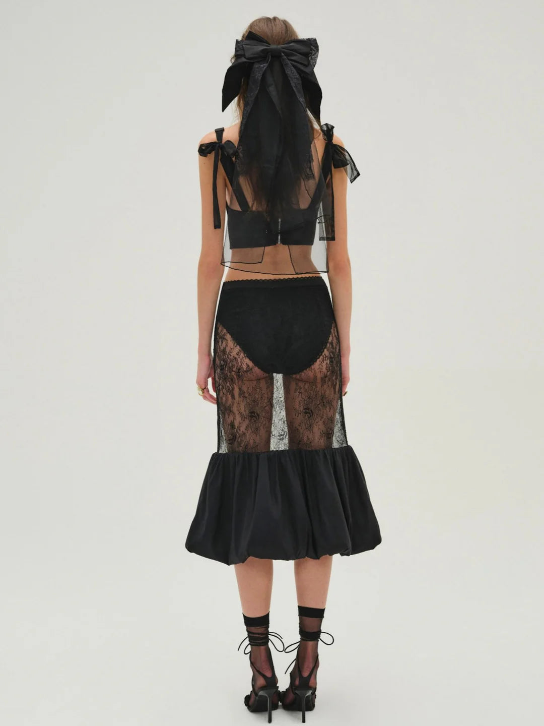 Sugarplum Lace Midi Skirt