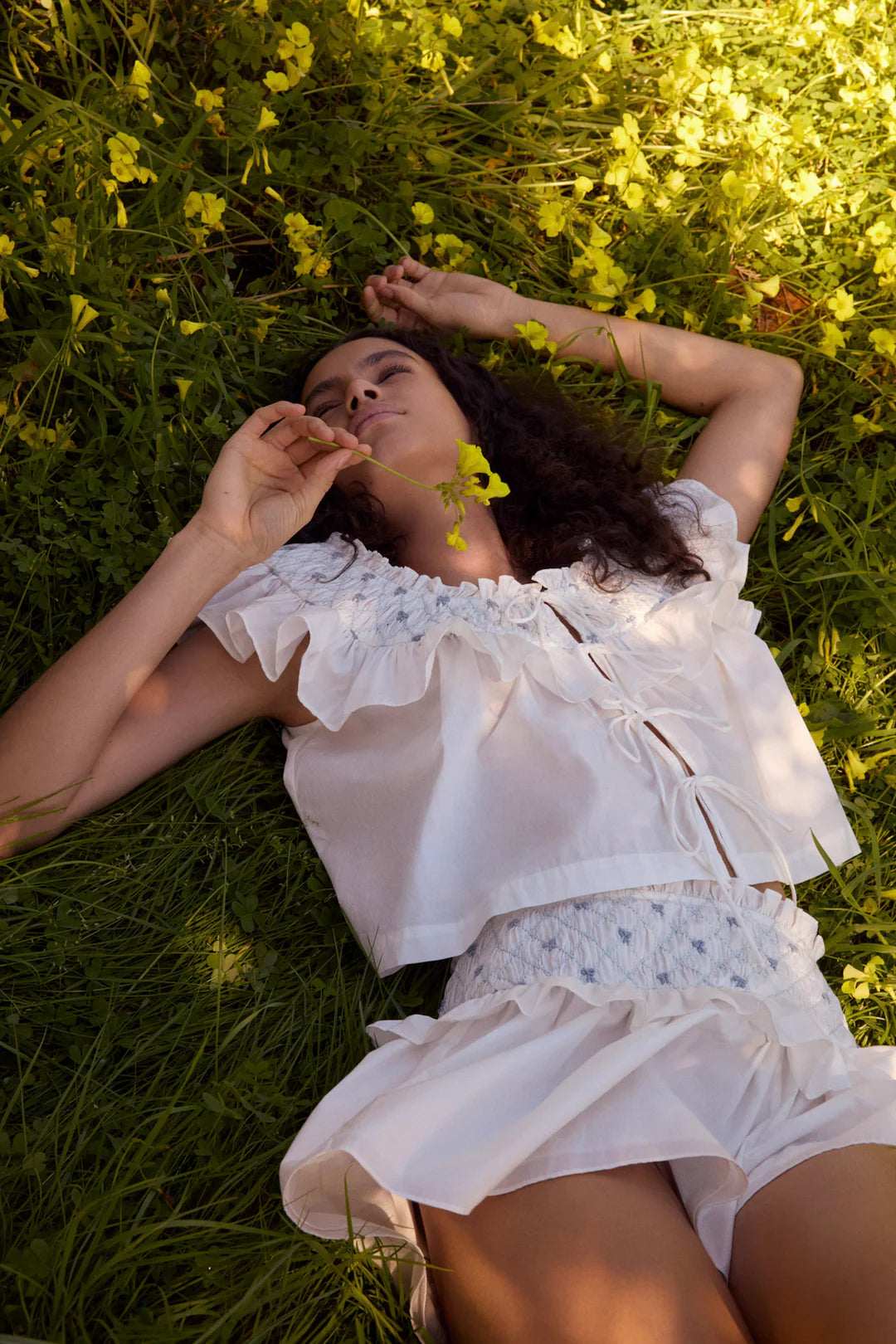 Birdie Bow Smocked Top